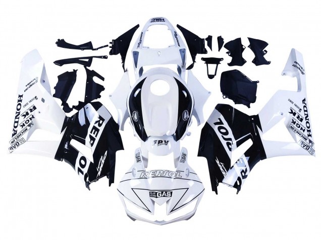 2013-2023 Honda CBR600RR Motorcycle Fairings - White Glossy Black Repsol