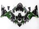 2004-2005 Kawasaki ZX10R Motorcycle Fairings - Black with Green Flame Ninja