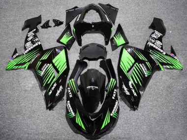 2006-2007 Kawasaki ZX10R Motorcycle Fairings - Glossy Black Green