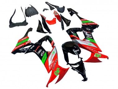 2008-2010 Kawasaki ZX10R Motorcycle Fairings - Red Green Black