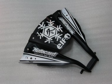 2011-2015 Kawasaki ZX10R Motorcycle Fairings - Glossy Black White Elf Snow Decal