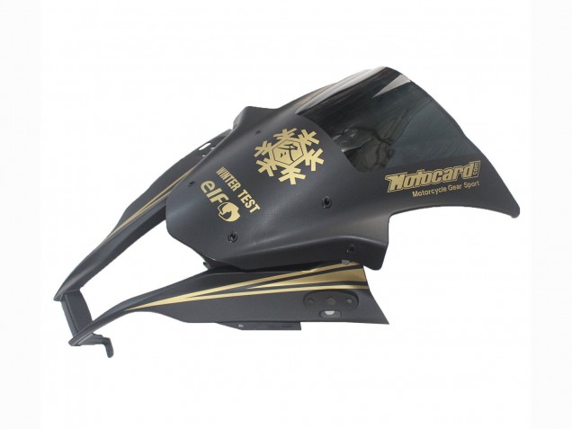 2011-2015 Kawasaki ZX10R Motorcycle Fairings - Matte Black Gold Snow Elf