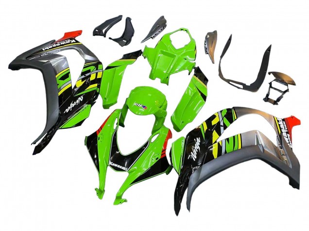 2016-2020 Kawasaki ZX10R Motorcycle Fairings - Green Red Grey