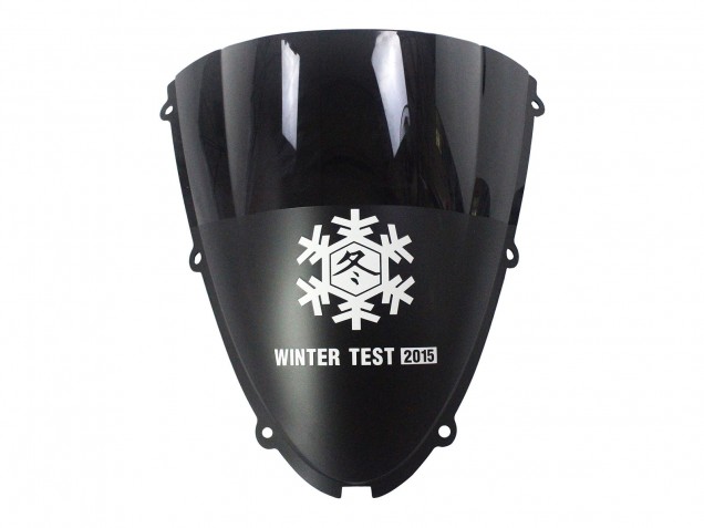 2007-2008 Kawasaki ZX6R Motorcycle Fairings - Black White Red with White Snow Decal Ninja Elf