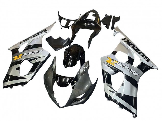 2003-2004 Suzuki GSXR 1000 Motorcycle Fairings - Glossy Black Silver Grey Yellow