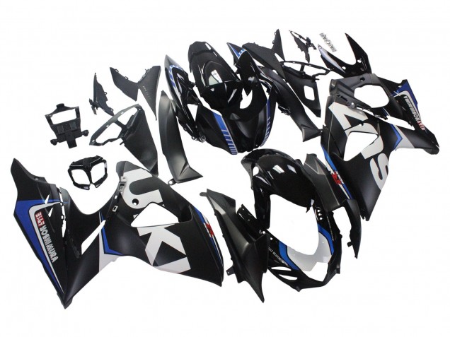 2009-2016 Suzuki GSXR 1000 Motorcycle Fairings - Matte Black White Blue
