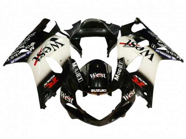 2001-2003 Suzuki GSXR 600 / GSXR 750 Motorcycle Fairings - Glossy Black White West Red