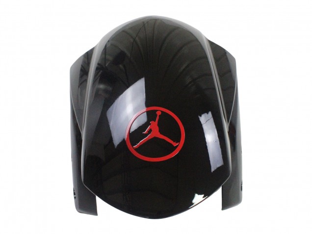 2004-2005 Suzuki GSXR 600 / GSXR 750 Motorcycle Fairings - Glossy Black Red Jordan Michelin