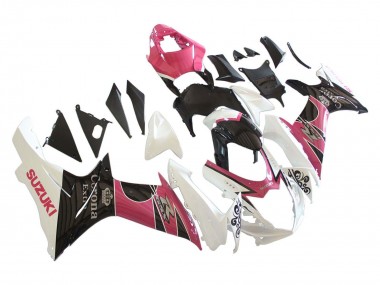 2011-2024 Suzuki GSXR 600 / GSXR 750 Motorcycle Fairings - White Pink Black Corona