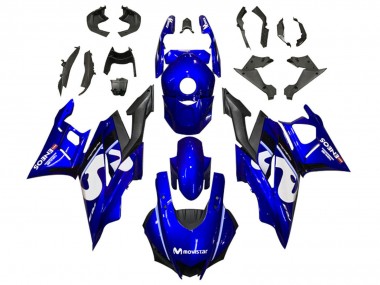 2019-2021 Yamaha YZF R3/R25 Motorcycle Fairings - Blue White Black MoviStar ENEOS