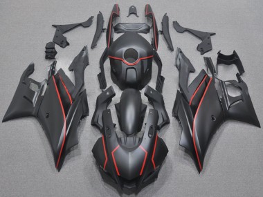 2022-2024 Yamaha YZF R3/R25 Motorcycle Fairings - Matte Black Red