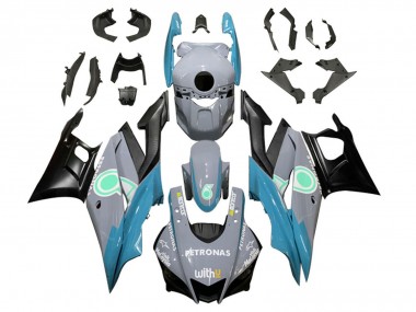 2022-2024 Yamaha YZF R3/R25 Motorcycle Fairings - Nardo Grey Blue Green Black Petronas
