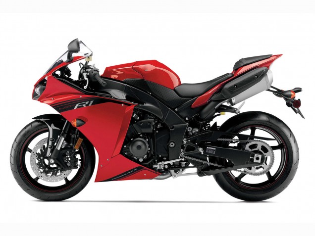 2012-2014 Yamaha YZF 1000 R1 Motorcycle Fairing - Red Glossy Black