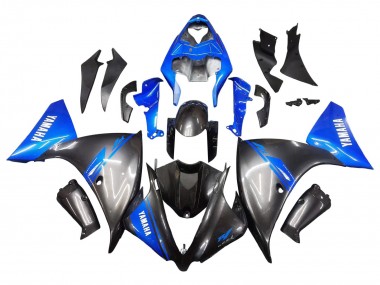 2012-2014 Yamaha YZF 1000 R1 Motorcycle Fairings - Blue Glossy Black