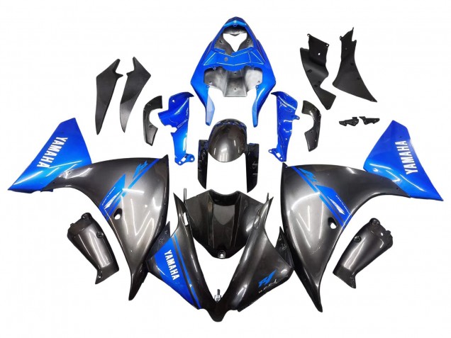 2012-2014 Yamaha YZF 1000 R1 Motorcycle Fairings - Blue Glossy Black