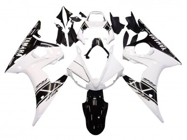 2005 Yamaha YZF 600 R6 Motorcycle Fairings - White Black