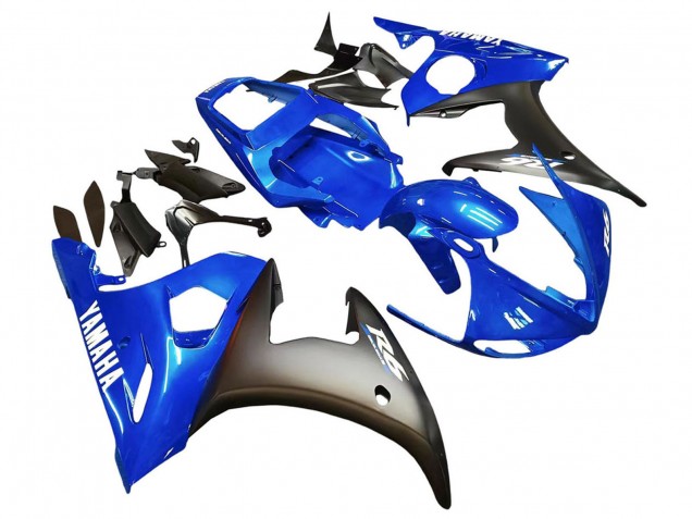 2005 Yamaha YZF 600 R6 Motorcycle Fairings - Blue Matte Black