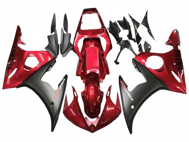 2005 Yamaha YZF 600 R6 Motorcycle Fairing - Red Matte Black