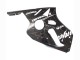 2000-2001 Kawasaki ZX12R Motorcycle Fairings - Glossy Black White Elf Snow