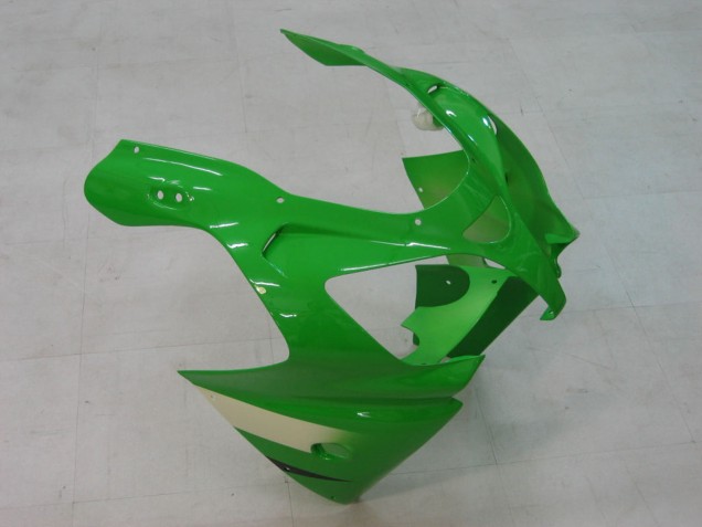 2000-2001 Kawasaki ZX9R Motorcycle Fairings - Green Silver Black