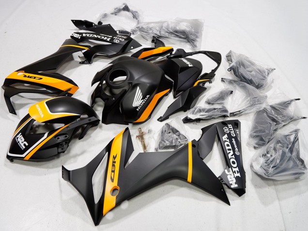 2021-2023 Honda CBR650R Motorcycle Fairings - Matte Black Yellow HRC