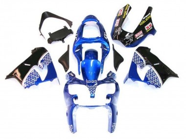 2002-2003 Kawasaki ZX9R Motorcycle Fairing - Blue White Black