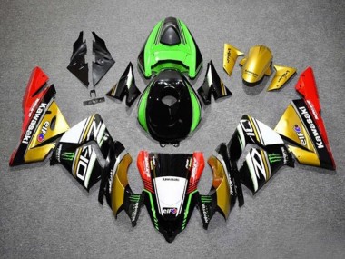 2004-2005 Kawasaki ZX10R Motorcycle Fairings - Gold Black Green White Red