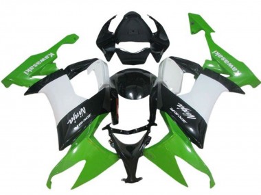 2008-2010 Kawasaki ZX10R Motorcycle Fairing - Green White Black