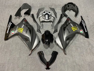 2013-2024 Kawasaki EX300 Motorcycle Fairings - Matte Grey Black Yellow Monster
