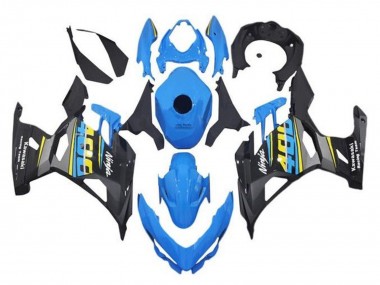 2018-2024 Kawasaki Ninja 400 Motorcycle Fairings - Blue Black Yellow Grey