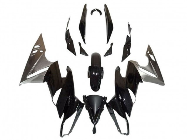 2009-2011 Kawasaki Ninja 650 EX650 Motorcycle Fairings - Glossy Black Silver