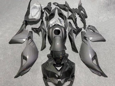 2019-2025 Kawasaki ZX25R ZX-25R Motorcycle Fairings - Black Faux Carbon Fiber