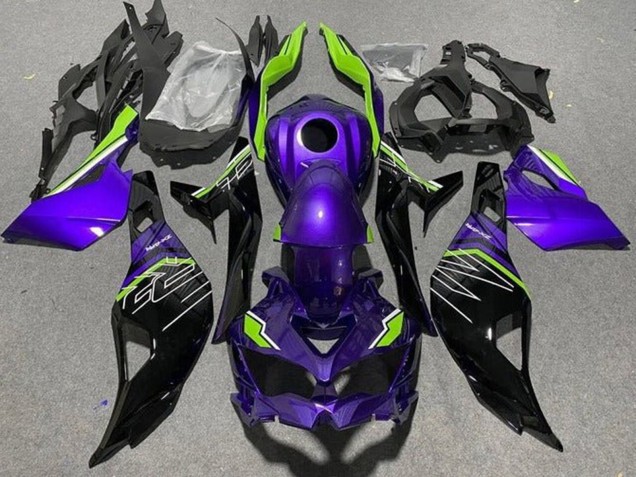 2019-2025 Kawasaki ZX25R ZX-25R Motorcycle Fairings - Purple Green Glossy Black