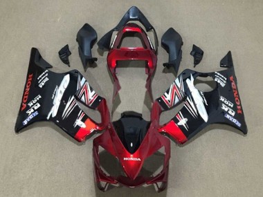 2001-2003 Honda CBR600 F4i Motorcycle Fairings - Candy Red Glossy Black
