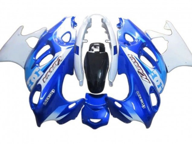 2004-2006 Suzuki GSX600F/GSX750F Motorcycle Fairings - White Blue DC
