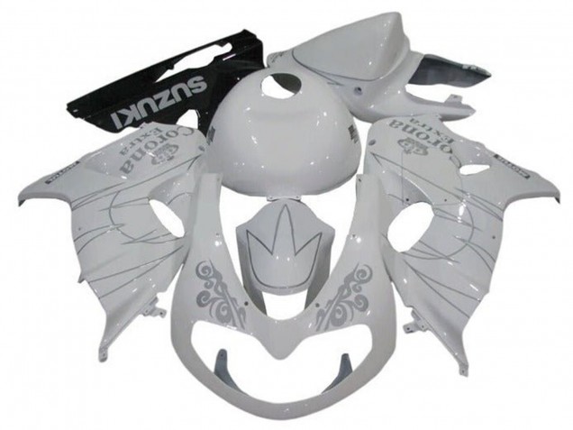 1998-2003 Suzuki TL1000R Motorcycle Fairings - White Silver Corona
