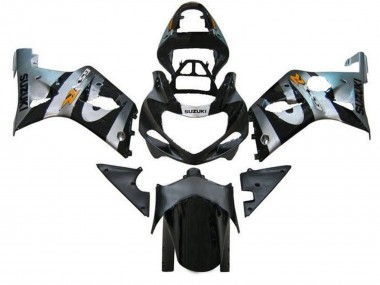 2000-2002 Suzuki GSXR1000 Motorcycle Fairings - Silver Black Orange