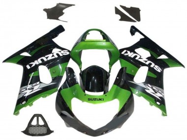 2000-2002 Suzuki GSXR1000 Motorcycle Fairings - Green Glossy Black Grey White