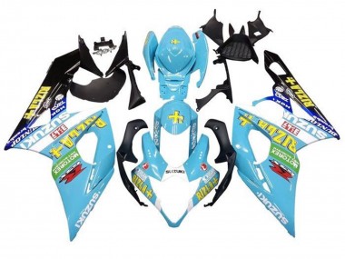 2005-2006 Suzuki GSXR 1000 Motorcycle Fairings - Light Blue Green Black Yellow Rizla
