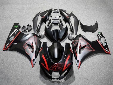 2017-2024 Suzuki GSXR1000 Motorcycle Fairings - Matte Black Red 42