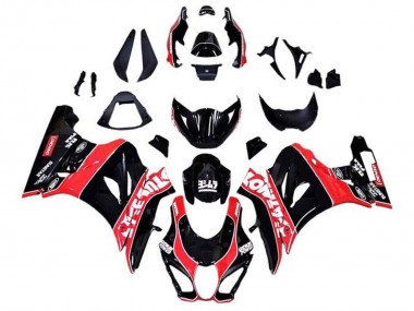 2017-2024 Suzuki GSXR1000 Motorcycle Fairings - Glossy Black Red White Pinstripe
