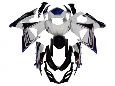 2009-2016 Suzuki GSXR 1000 Motorcycle Fairing - White Blue Black Yoshimura