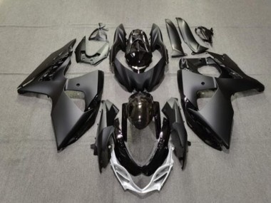 2009-2016 Suzuki GSXR 1000 Motorcycle Fairings - Matte Black Glossy Black Silver