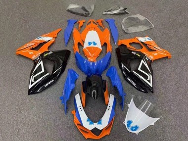 2009-2016 Suzuki GSXR 1000 Motorcycle Fairings - Orange Blue Black
