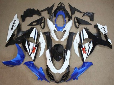 2009-2016 Suzuki GSXR 1000 Motorcycle Fairings Kit - White Blue Black