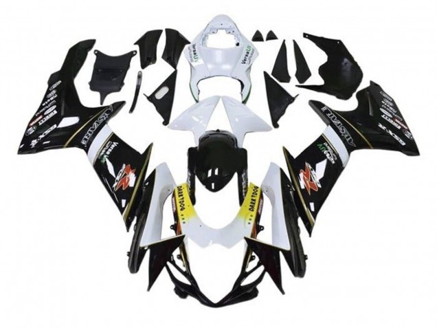 2011-2024 Suzuki GSXR 600 / GSXR 750 Motorcycle Fairings - White Yellow Black Alstare Dark Dog