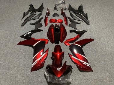 2022-2024 Yamaha YZF R3/R25 Motorcycle Fairings - Red White Glossy Black