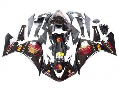 2012-2014 Yamaha YZF 1000 R1 Motorcycle Fairings - Glossy Black Red Yellow Sheltes