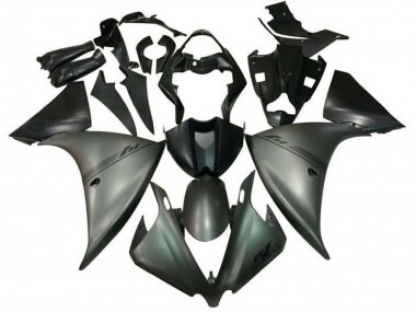 2012-2014 Yamaha YZF 1000 R1 Motorcycle Fairings - Matte Grey Matte Black