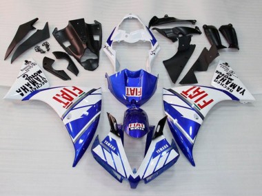 2012-2014 Yamaha YZF 1000 R1 Motorcycle Fairing - White Blue Red Fiat